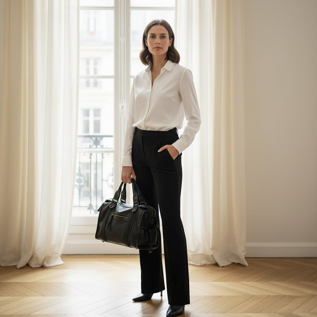 Damentasche aus echtem Leder – Geflochtenes Detail