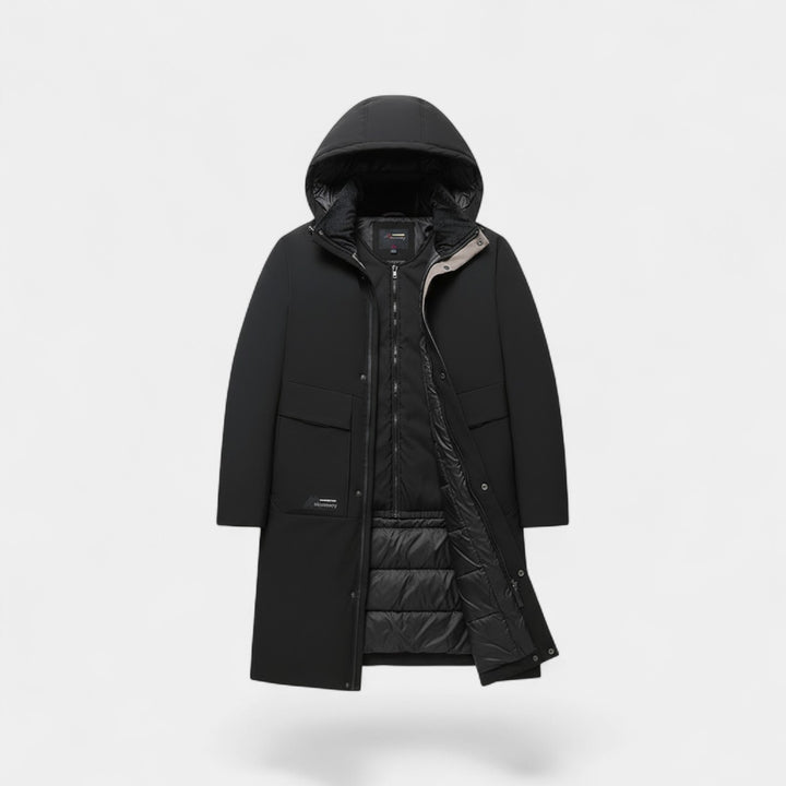 Claire Mode | Giacca Uomo con Cappuccio – Cappotto Lungo Imbottito in Cotone
