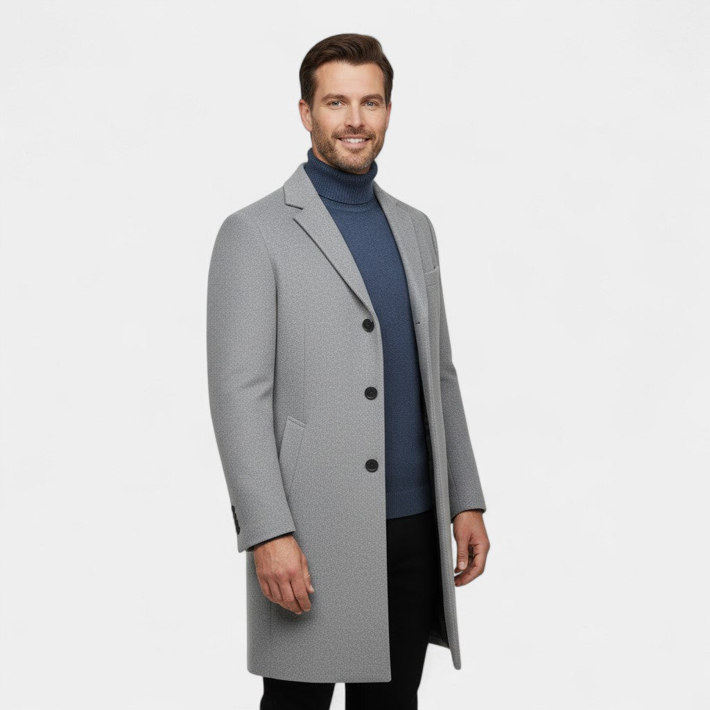 Riche | Herren-Trenchcoat mittellang aus Wolle