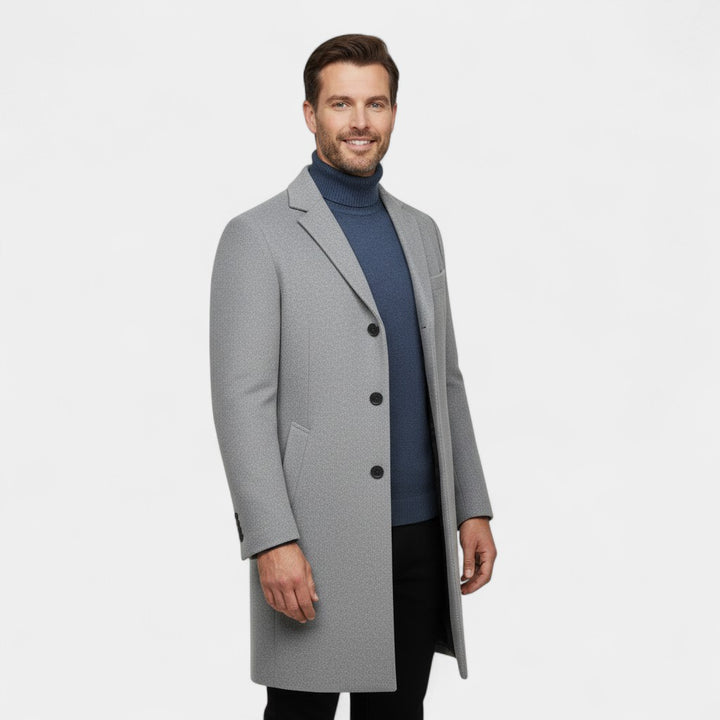 Riche | Herren-Trenchcoat mittellang aus Wolle