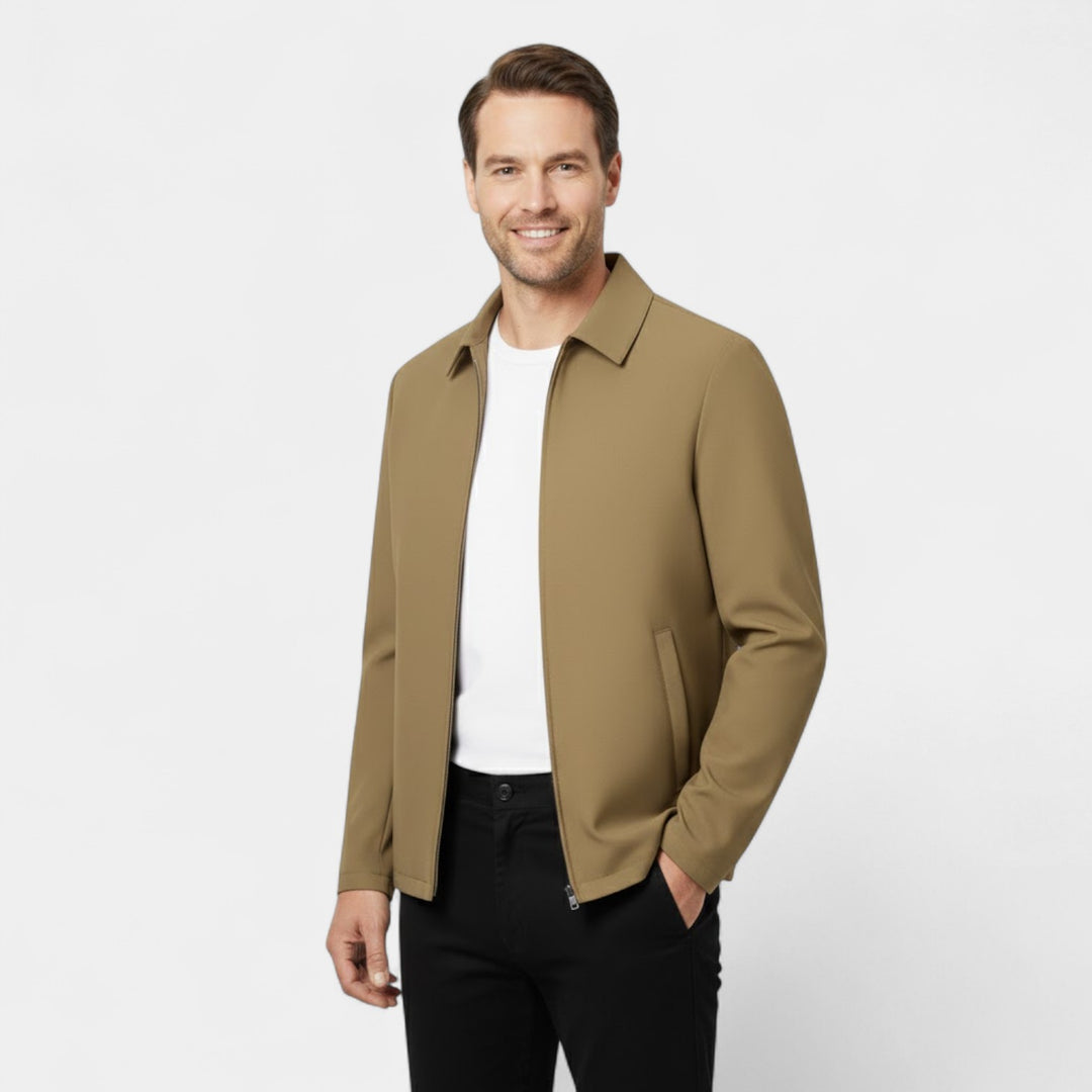 Claire Mode | Giacca Uomo – Cappotto con Collo Polo in Tessuto Tecnico
