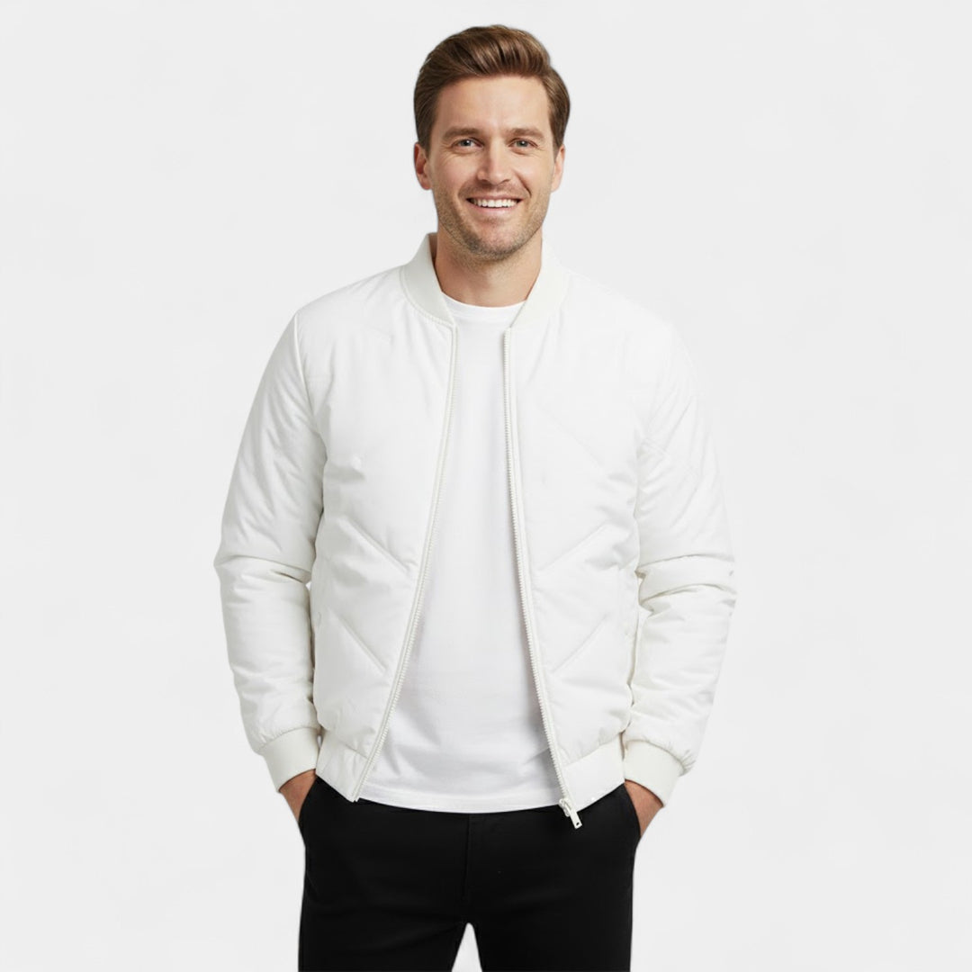 Claire Mode | Giacca Uomo Trapuntata in Cotone – Collo Alto