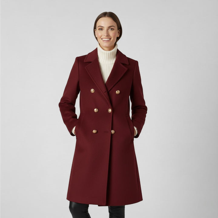 Riche | Cappotto lungo donna incrociato in tweed