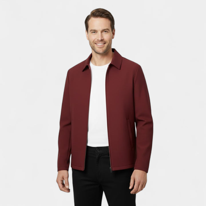 Claire Mode | Giacca Uomo – Cappotto con Collo Polo in Tessuto Tecnico