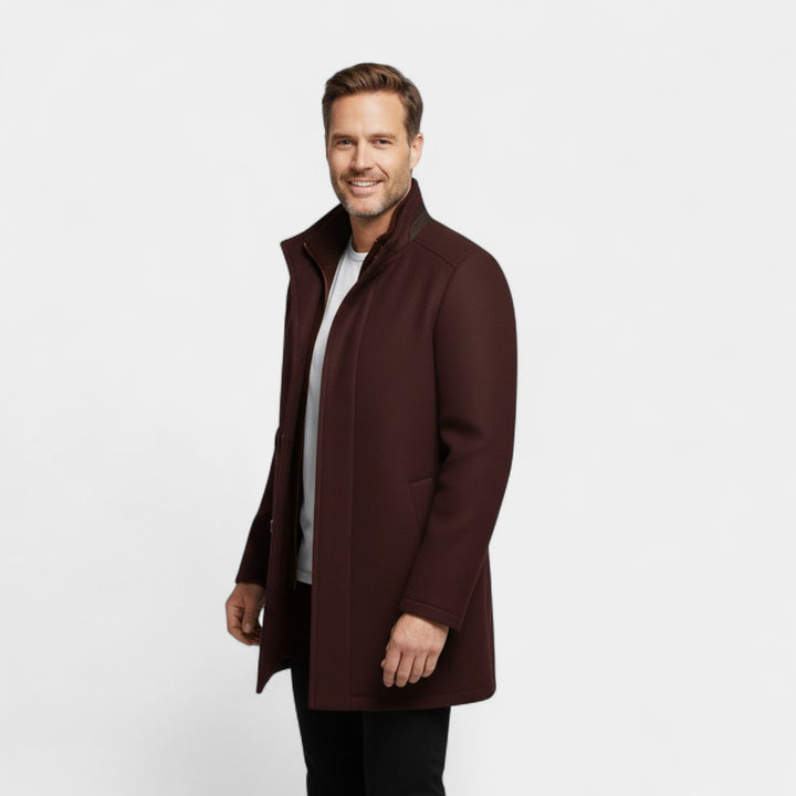 Claire Mode | Cappotto Uomo in Lana – Collo Doppio Mezza Lunghezza