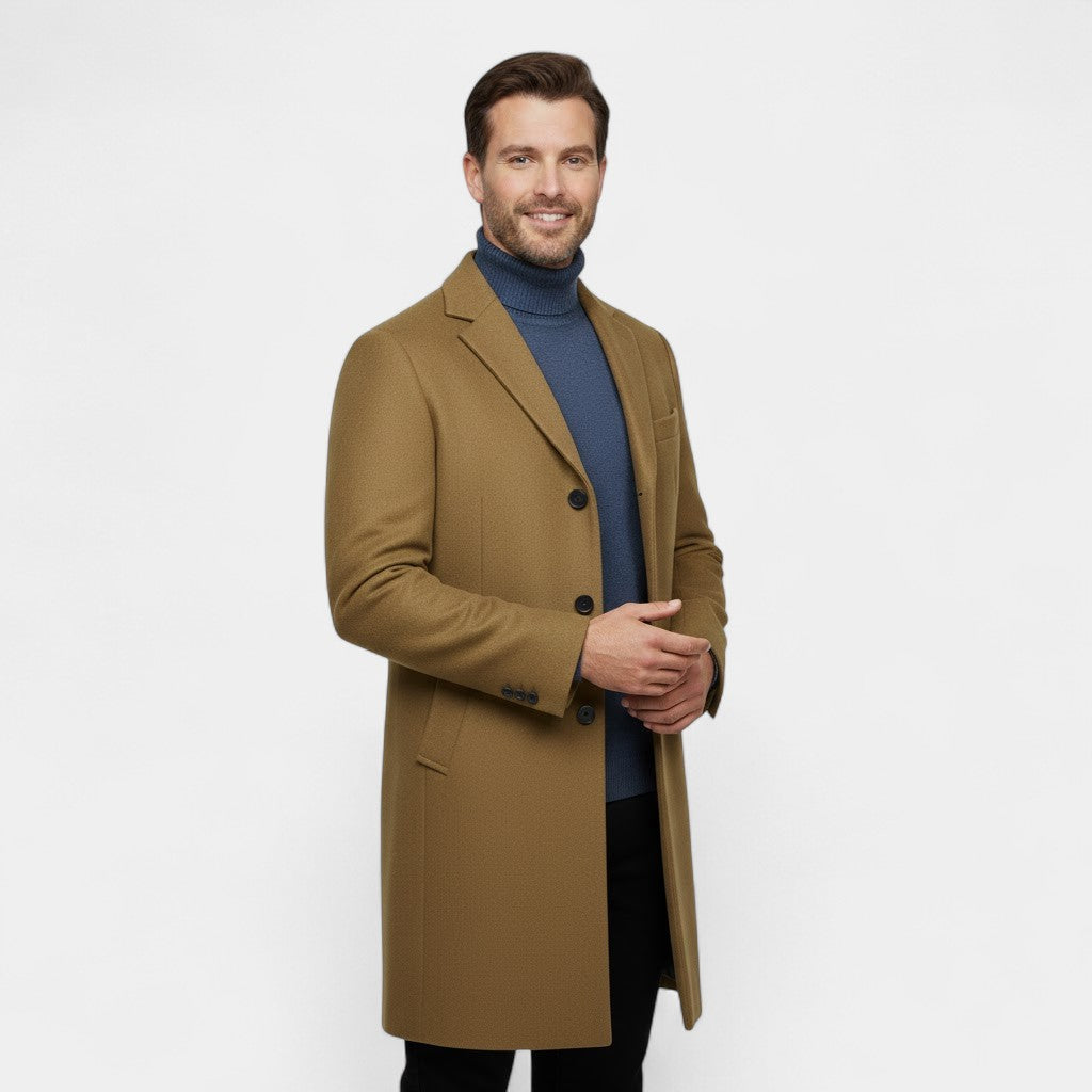 Riche | Herren-Trenchcoat mittellang aus Wolle