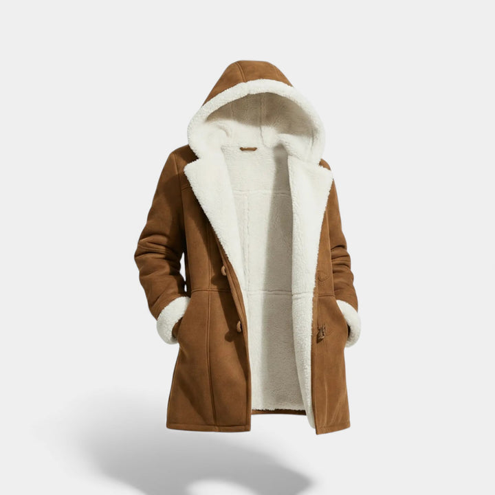 Riche | Damen Winterjacke mit Kapuze, Sherpa-Futter