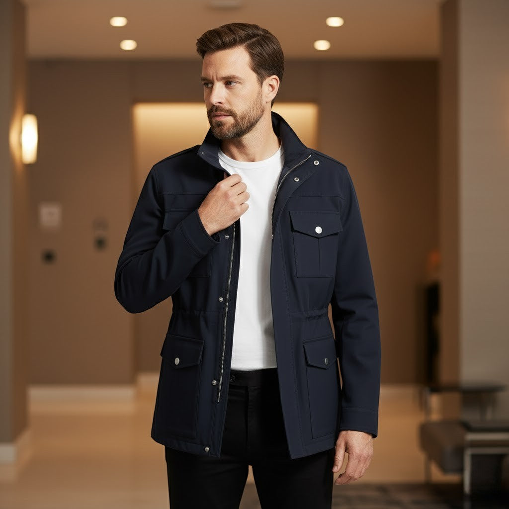 Riche | Giacca vintage uomo in cotone con collo alto