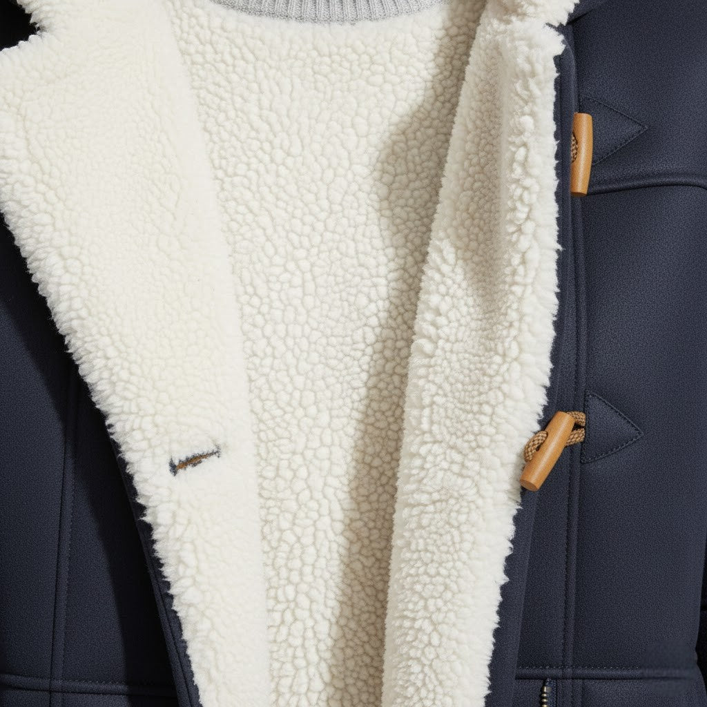 Riche | Damen Winterjacke mit Kapuze, Sherpa-Futter