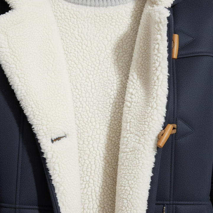 Riche | Damen Winterjacke mit Kapuze, Sherpa-Futter