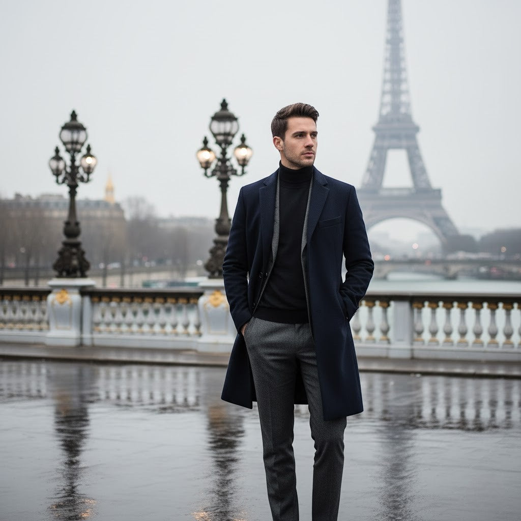 Claire Mode | Herrenjacke aus Baumwolle – Mittellang, wasserdicht und mit Fleece gefüttert