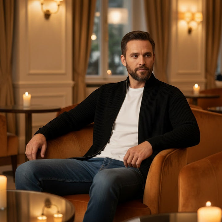 Herren Cardigan aus Strick in Slim Fit