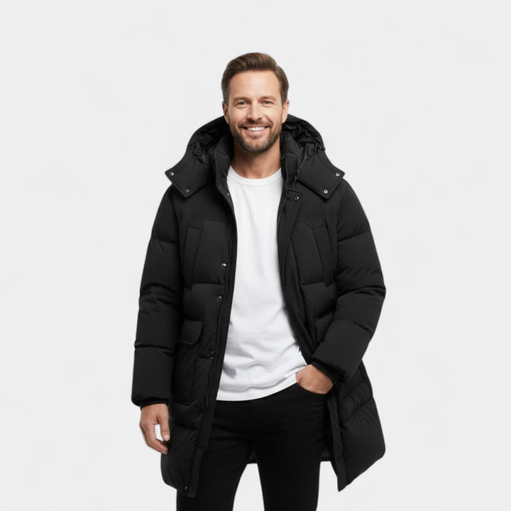Claire Mode | Cappotto Invernale Uomo – Lungo Impermeabile con Cappuccio