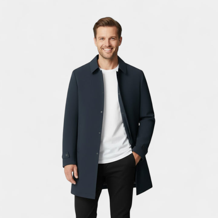Claire Mode | Herrenjacke aus Baumwolle – Mittellang, wasserdicht und mit Fleece gefüttert