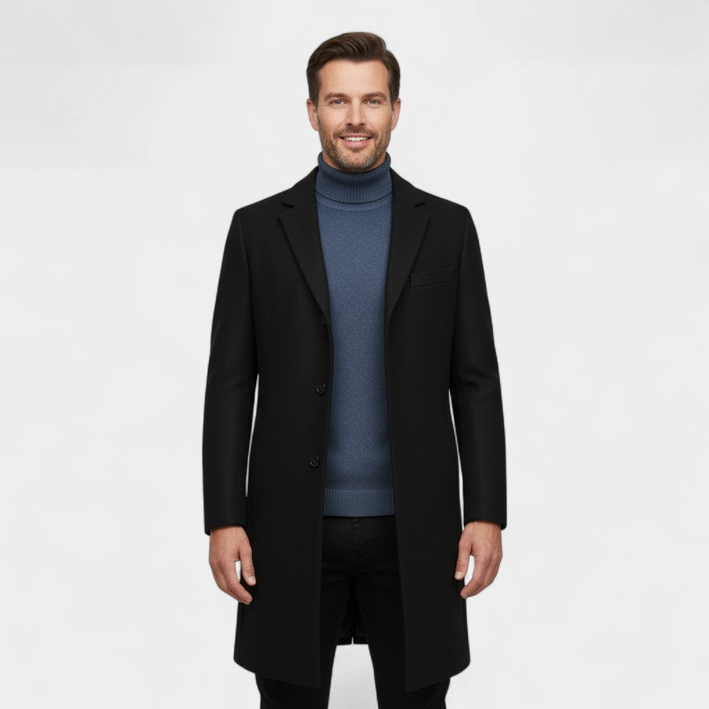 Riche | Herren-Trenchcoat mittellang aus Wolle