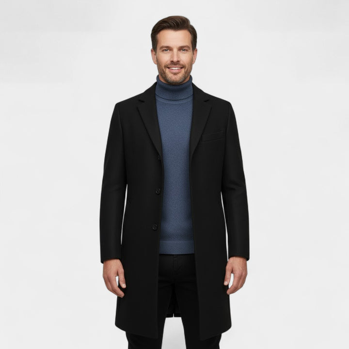 Riche | Herren-Trenchcoat mittellang aus Wolle