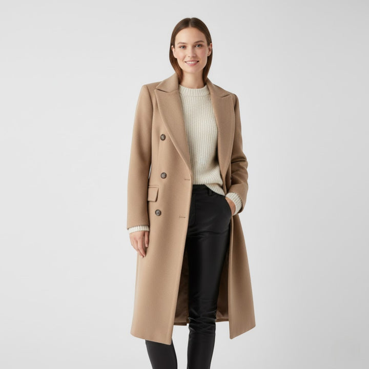 Riche | Damenmantel im Wickelstil aus Wollmischung