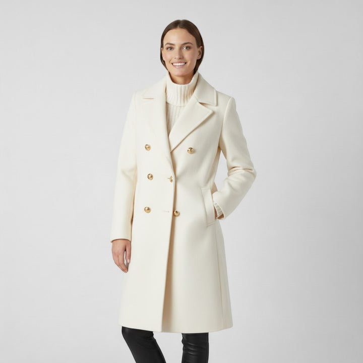 Riche | Cappotto lungo donna incrociato in tweed