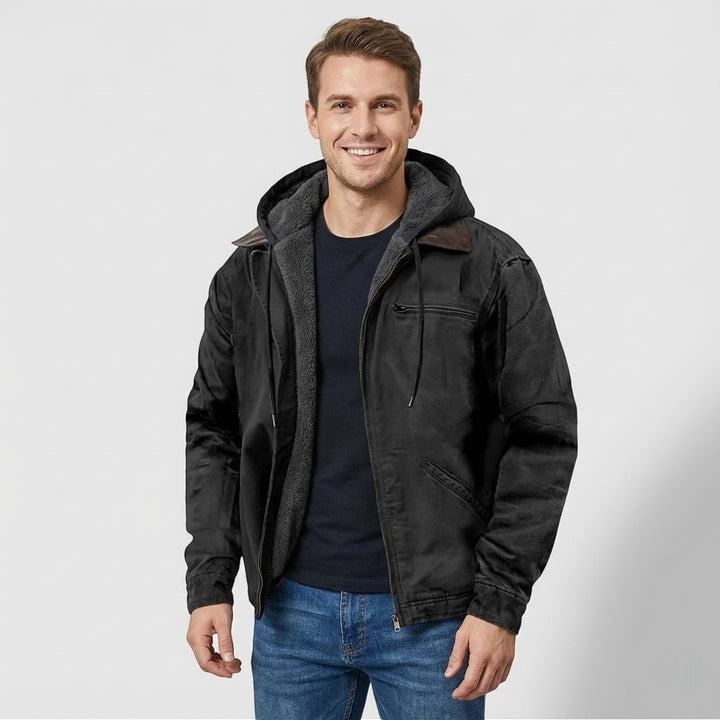 Riche | Giacca uomo con zip e cappuccio in pile