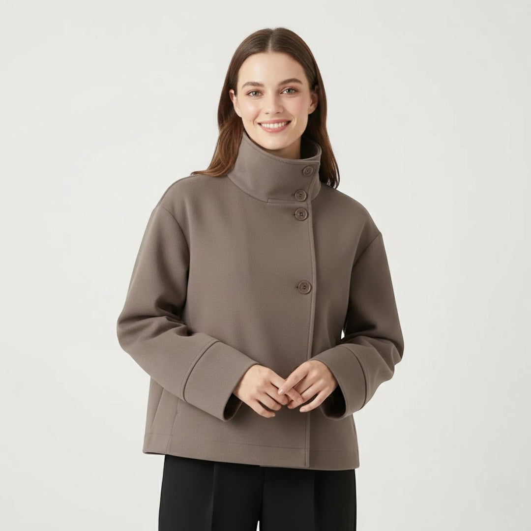 Riche | Cappotto donna in lana con collo alto