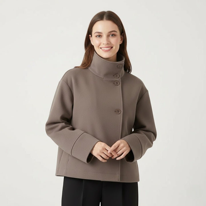 Riche | Cappotto donna in lana con collo alto