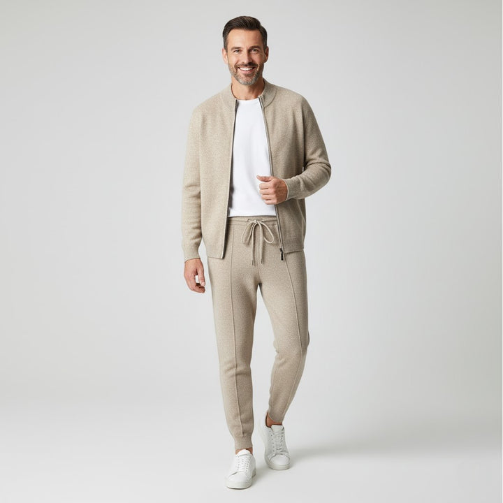 Herren Wollstrick-Set – lässige, taillierte Passform