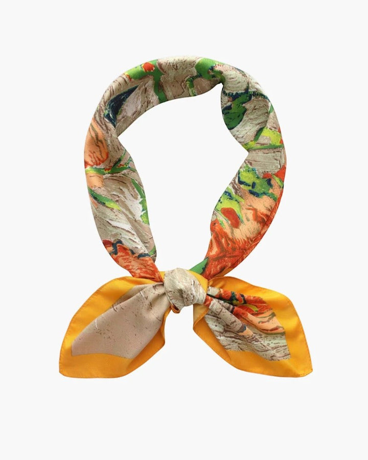 Foulard carré donna in satin di seta – Sciarpa elegante versatile