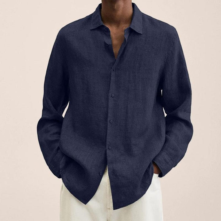 Camicia uomo leggera in tessuto intrecciato – Maniche lunghe