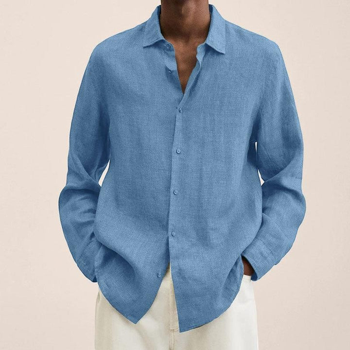 Camicia uomo leggera in tessuto intrecciato – Maniche lunghe