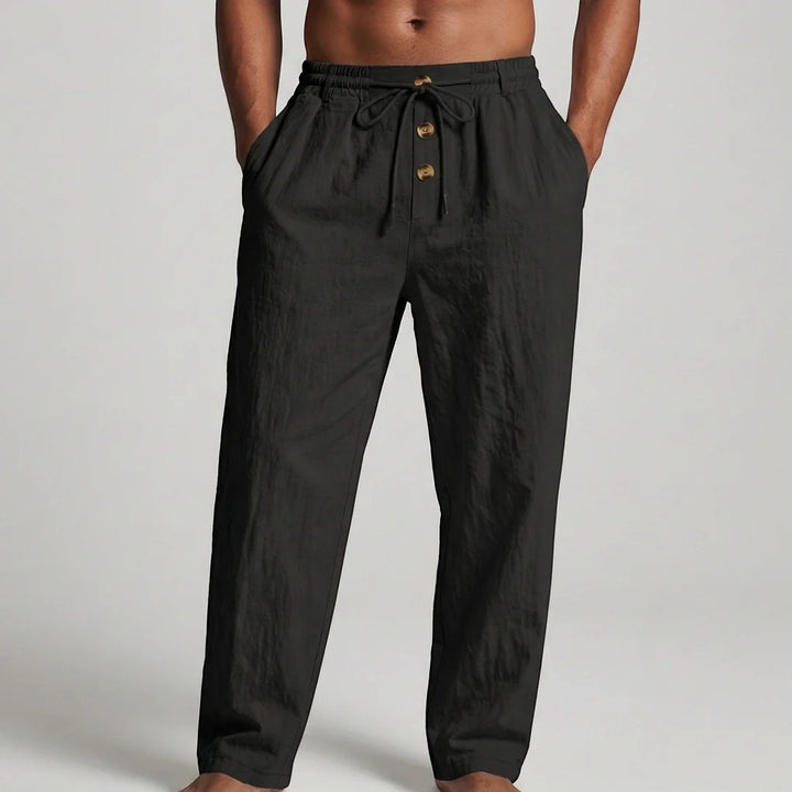 Herren Leinenhose mit Kordelzug – Gerade lässige Passform