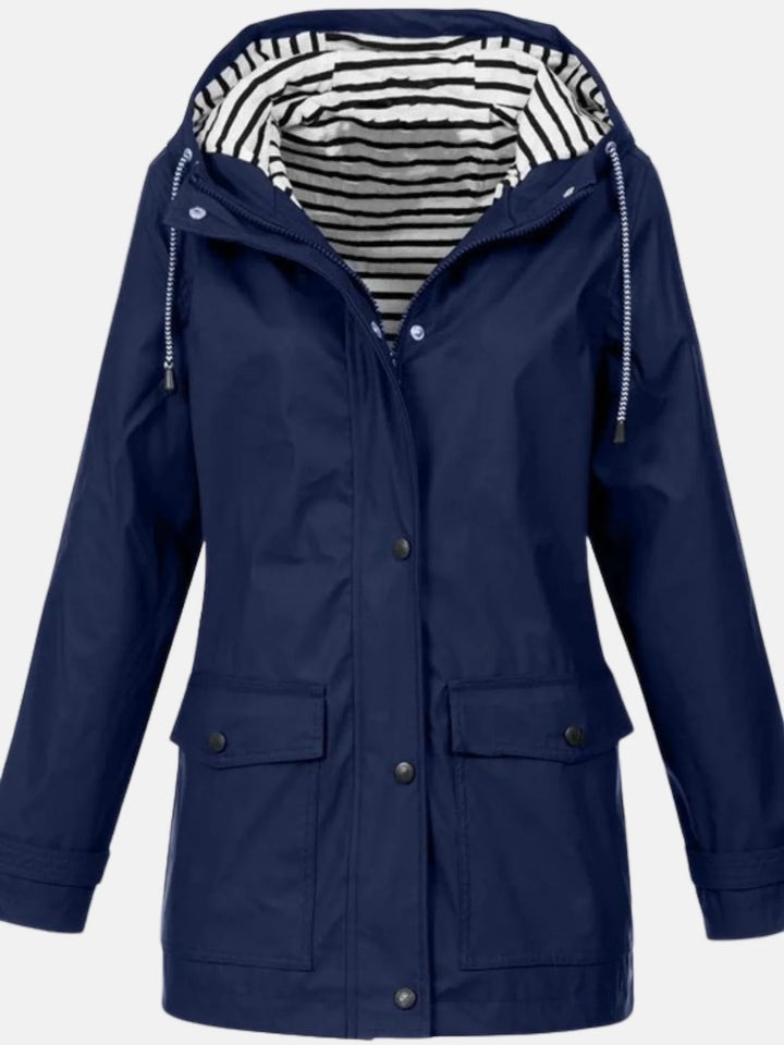 Damen Regenjacke mit Kapuze – Weite Leichte Passform | Wasserdichte Außenhülle