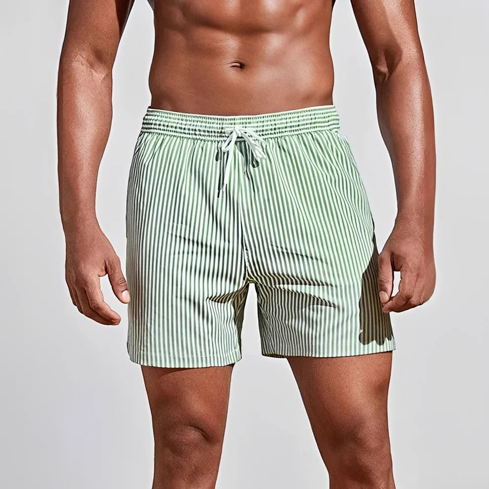 Leichter Herren-Badeshorts – Lockerer Schnitt mit Kordelzugbund
