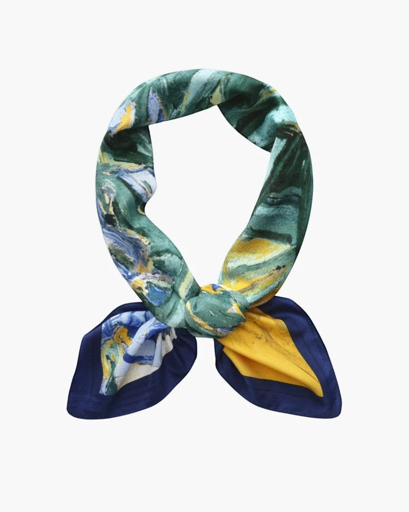 Foulard carré donna in satin di seta – Sciarpa elegante versatile