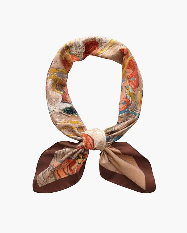 Foulard carré donna in satin di seta – Sciarpa elegante versatile