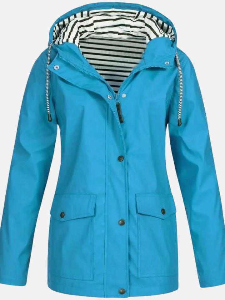 Damen Regenjacke mit Kapuze – Weite Leichte Passform | Wasserdichte Außenhülle