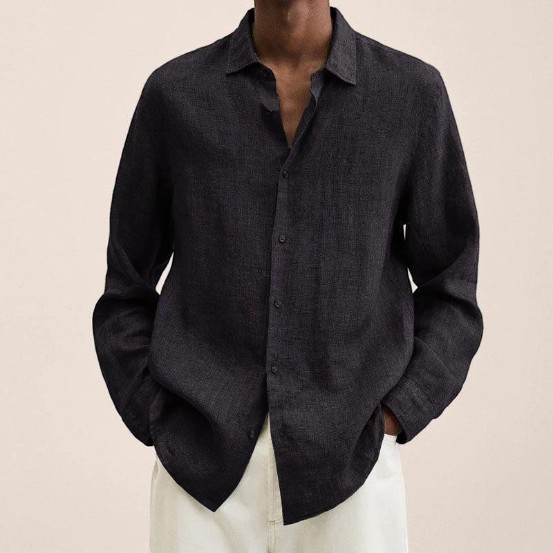 Camicia uomo leggera in tessuto intrecciato – Maniche lunghe