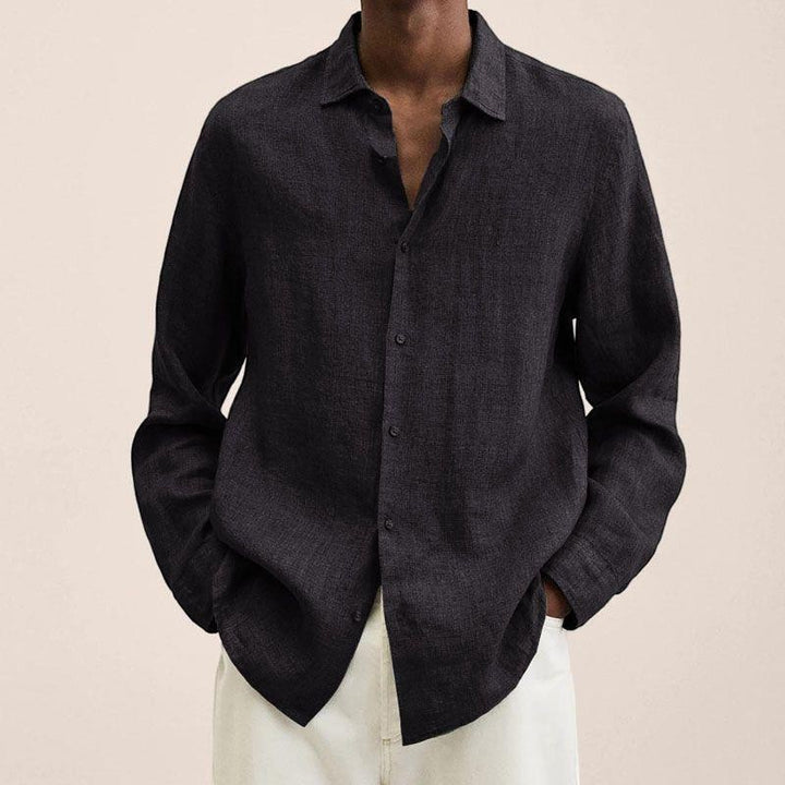 Camicia uomo leggera in tessuto intrecciato – Maniche lunghe