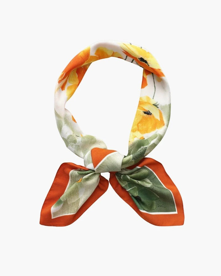 Foulard carré donna in satin di seta – Sciarpa elegante versatile