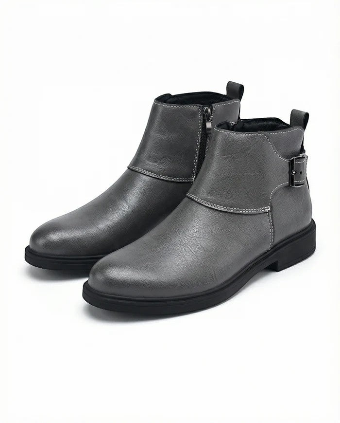 Herren-Chelsea-Stiefeletten aus Rindsleder – Spitz zulaufende Spitze, Reißverschluss