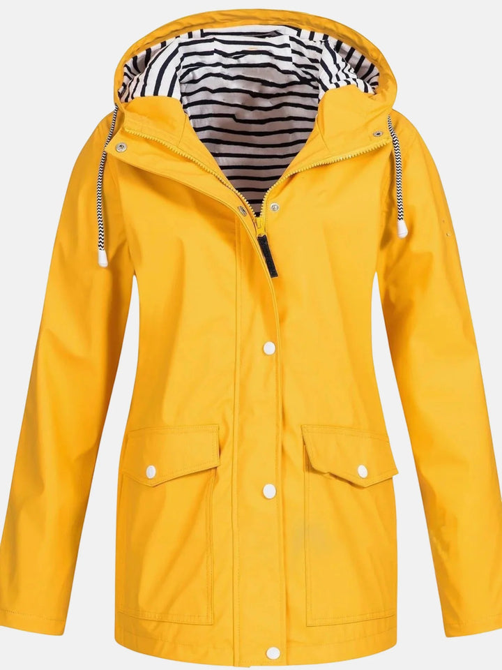 Damen Regenjacke mit Kapuze – Weite Leichte Passform | Wasserdichte Außenhülle