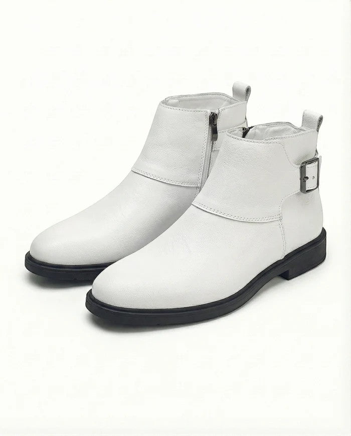 Herren-Chelsea-Stiefeletten aus Rindsleder – Spitz zulaufende Spitze, Reißverschluss