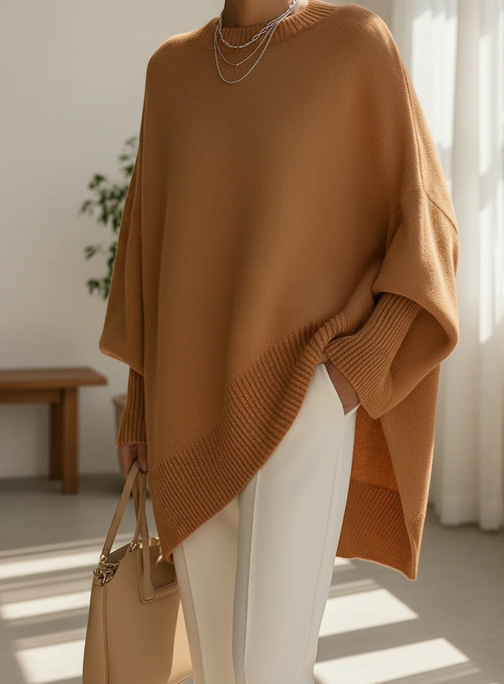 Claire Mode | Damen Oversize-Pullover aus weichem Strick
