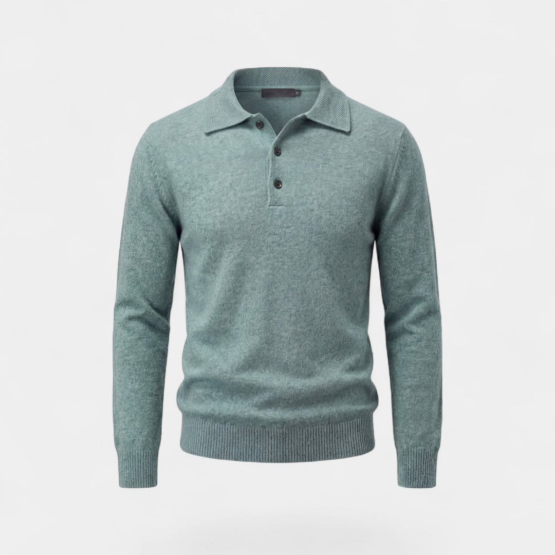 Claire Mode | Herrenpullover mit Polokragen aus Wolle