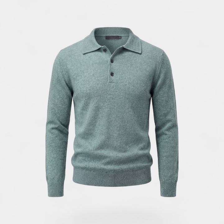 Claire Mode | Herrenpullover mit Polokragen aus Wolle