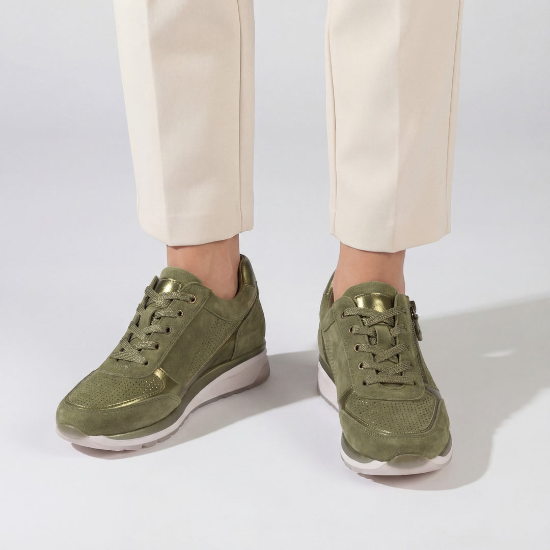 Claire Mode | Plateau-Ledersneaker für Damen