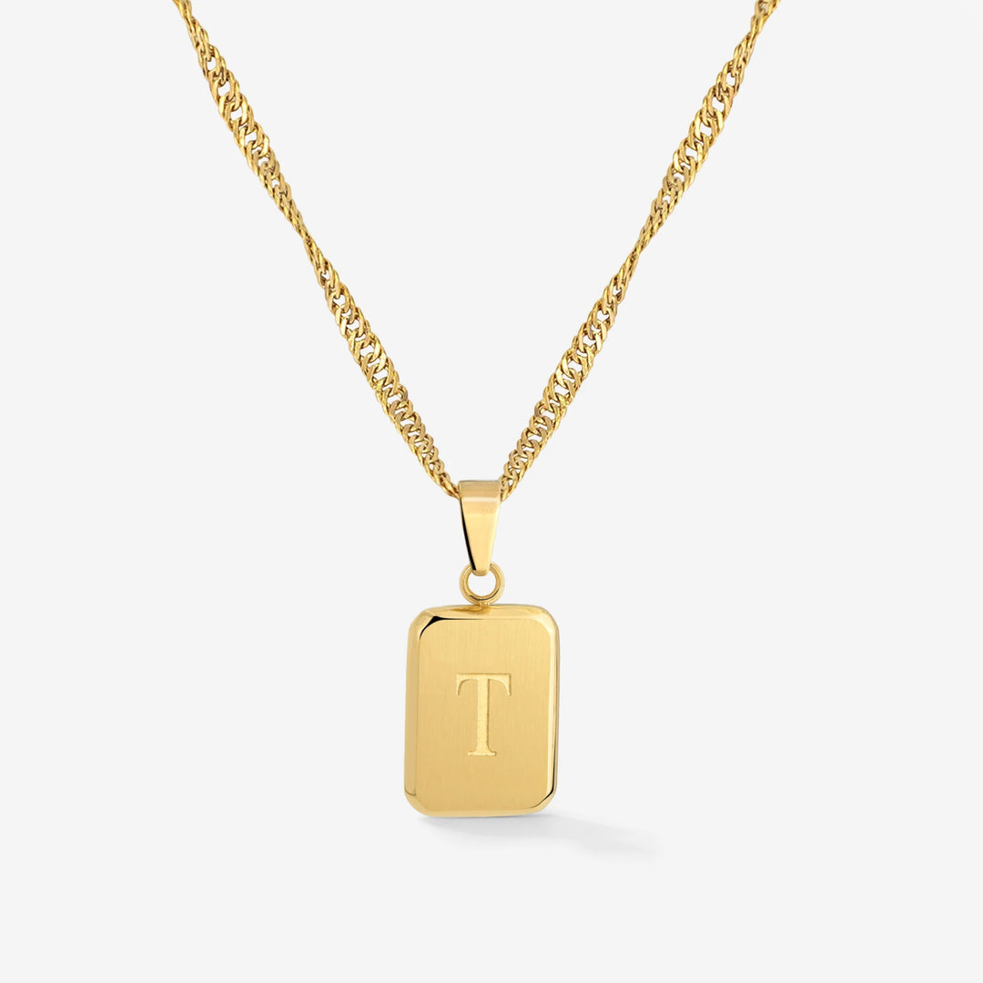 Collana Lettera Iniziale Donna – Ciondolo Leggero Placcato Oro