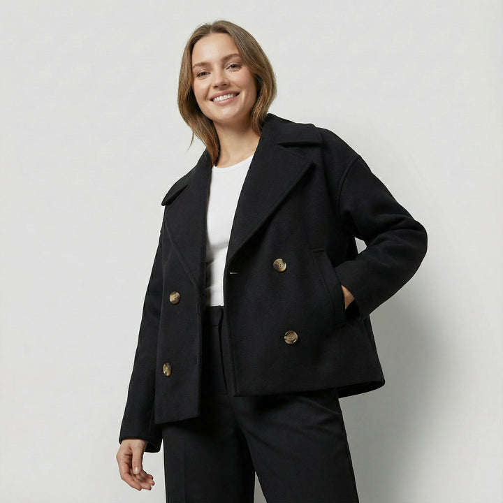 Riche | Cappotto corto incrociato donna in lana