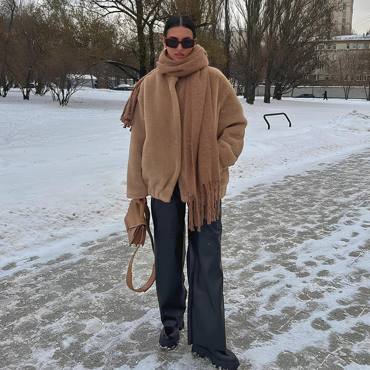 Claire Mode | Giacca Bomber Donna in Pile Teddy