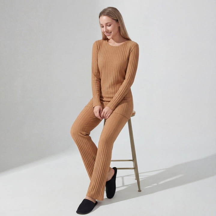 Claire Mode | Completo due pezzi donna in maglia coste