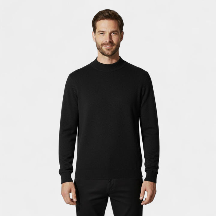Claire Mode | Herrenpullover aus Strick – Halbhoher Stehkragen, bequemer Schnitt